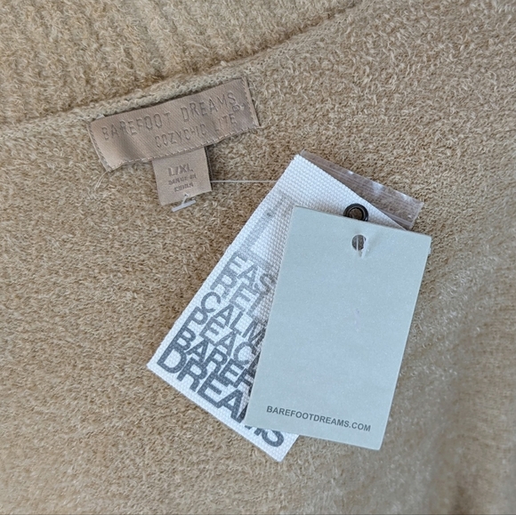 Barefoot Dreams Circle Cardigan CozyChic Lite Shawl Collar Soft Camel L/XL NWT - Picture 13 of 13